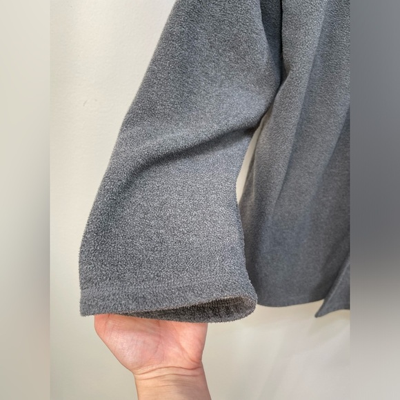 Gray Hooded Jacket Fleece Button Closure Women by Lauren Ralph Lauren Size L - Picture 5 of 15